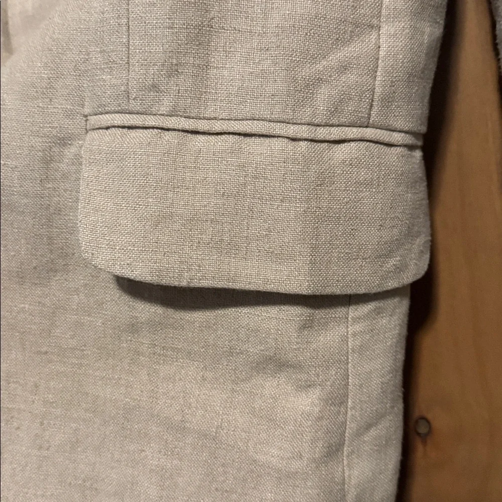 NWT Island Importer Linen Blazer Jacket Sport Coat Mens 41 Tan beach coastal